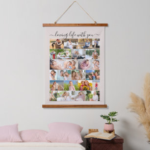 Levendig leven met You 24 Photo Masonry Grid Beige Hangend Wandkleed
