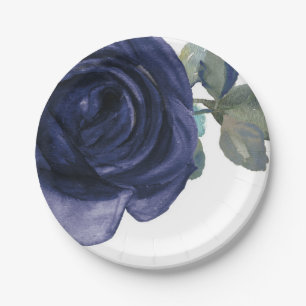 Levendig Levendig Indigo Paars Blauw Bloemig Papieren Bordje