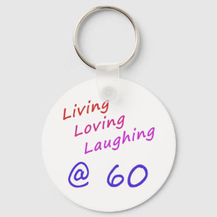 Levendig liefhebbend lachen op 60 uur sleutelhanger