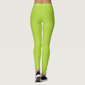 Levendig limoengroen effen kleur uitbarsting van e leggings (Achterkant)