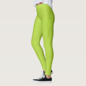 Levendig limoengroen effen kleur uitbarsting van e leggings (Links)