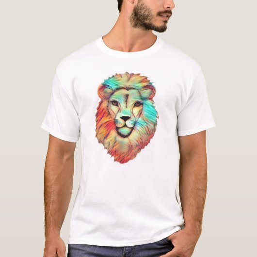 Levendig Lion's Head Mannen T-shirt (Voorkant)