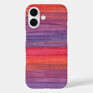 Levendig Magenta en Paarse Abstracte Olieverf iPhone 16 Hoesje