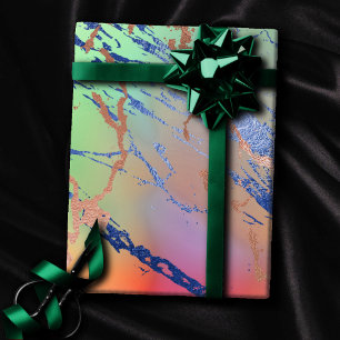 Levendig Marmer   Kleurrijk Krachtig Pastel Waterv Cadeaupapier