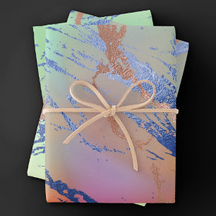 Levendig Marmer   Kleurrijk Krachtig Pastel Waterv Inpakpapier Vel