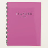 Levendig massief roze planner (Voorkant)