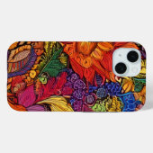 Levendig Maximalistisch Bloemmotief Case-Mate iPhone Case (Achterkant (horizontaal))