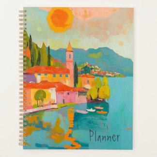 Levendig mediterraan dorp planner