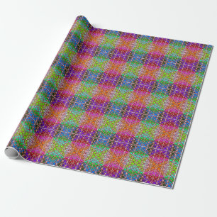 Levendig Meerkleurig 3D-ontwerp Mat Wrappingpapier Cadeaupapier