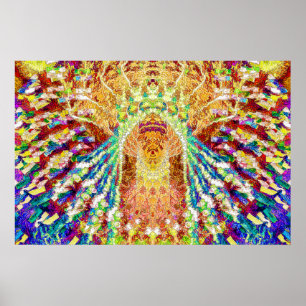 Levendig meerkleurig psychedelisch Abstract Poster