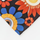 Levendig Millefiori Elegant Patroon Fleece Deken (Hoek)