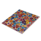 Levendig Millefiori Elegant Patroon Tegeltje (Zijkant)