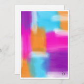 Levendig minimaal Abstract kunstwerk Bedankkaart (Voorkant / Achterkant)