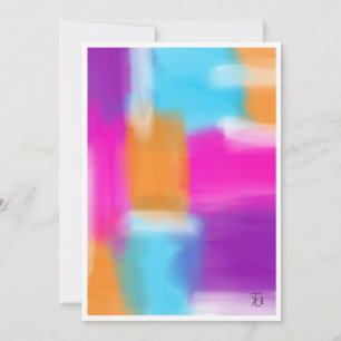 Levendig minimaal Abstract kunstwerk Bedankkaart