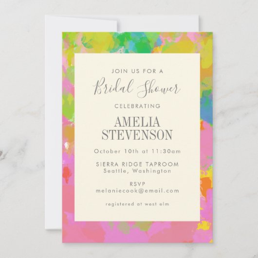 Levendig modern Abstract kleurrijk Vrijgezellenfee Kaart (Voorkant)