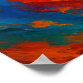 Levendig Modern Abstract Kleurrijk Wervelschilderi Poster (Hoek)