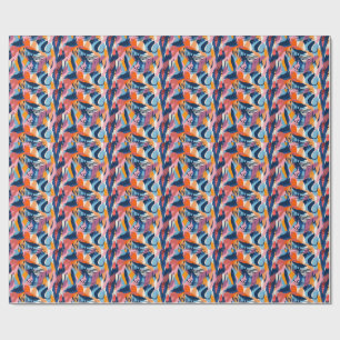 Levendig Modern Abstracte Vormen Patroon Cadeaupapier