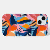 Levendig Modern Abstracte Vormen Patroon Case-Mate iPhone Case (Achterkant (horizontaal))