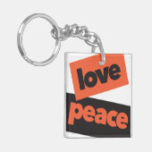 Levendig, moedig, eenvoudig, stedelijk ontwerp van sleutelhanger (Voorkant Links)