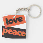 Levendig, moedig, eenvoudig, stedelijk ontwerp van sleutelhanger (Achterkant)