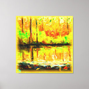 "Levendig moerasbos" Leuke Schildering. Nu Kopen Canvas Afdruk