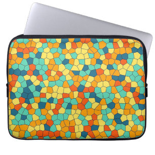 Levendig mozaïekpatroon laptop sleeve