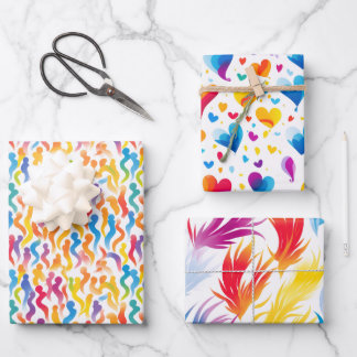 Levendig multi-gekleurd inpakpapier vel