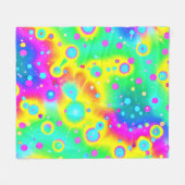 Levendig neon blaze patroon fleece deken (Voorkant (Horizontaal))