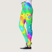 Levendig neon blaze patroon leggings (Links)