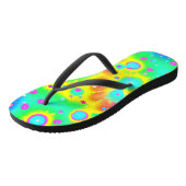 Levendig neon blaze patroon teenslippers (Schuin)