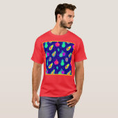 Levendig neon fruit patroon ontwerp t-shirt (Voorkant volledig)