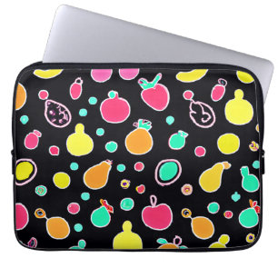 Levendig Neon vruchtbaar patroon Laptop Sleeve