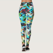 Levendig neonmozaïek: Abstracte achtergrond. Leggings (Achterkant)