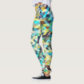 Levendig neonmozaïek: Abstracte achtergrond. Leggings (Links)
