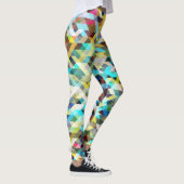 Levendig neonmozaïek: Abstracte achtergrond. Leggings (Rechts)