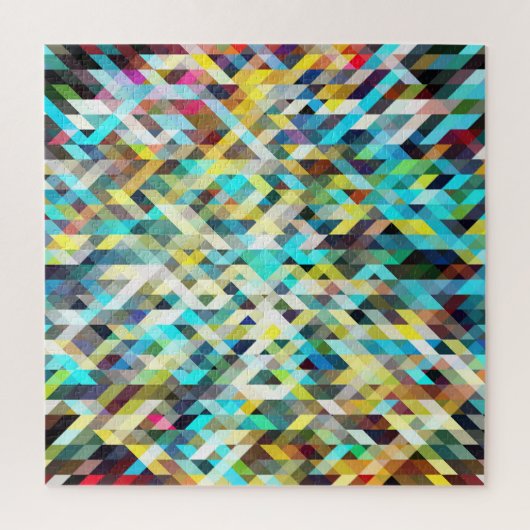 Levendig neonmozaïek: Abstracte achtergrond. Legpuzzel (Verticaal)