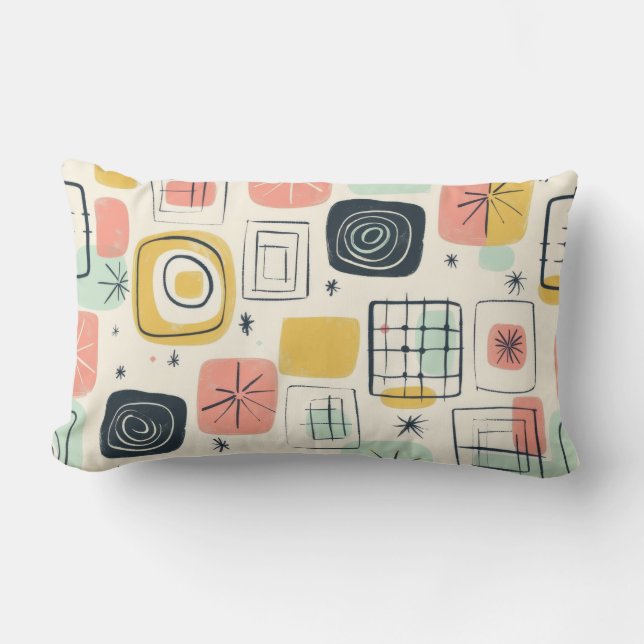 Levendig neutraal modern Abstract Sierkussen Kussen (Voorkant)