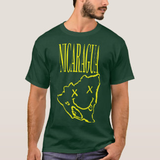 Levendig Nicaragua x Ogen Gelukkig Gezicht Laat je T-shirt
