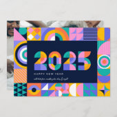 Levendig Nieuwjaar 2025 Feestdagenkaart (Voorkant / Achterkant)