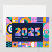 Levendig Nieuwjaar 2025 Feestdagenkaart (Voorkant / Achterkant)