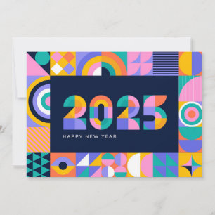 Levendig nieuwjaar 2025 feestdagenkaart