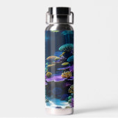 Levendig Onder het Zee Afbeeldingen Waterfles (Achterkant)