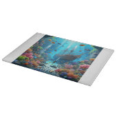 Levendig onderwater koraalrif avontuur snijplank (Hoek)