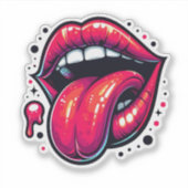 Levendig ontwerp van gepassioneerde expressie sticker (Voorkant)