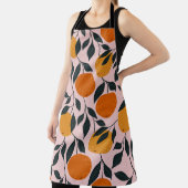 Levendig Oranje Citrus Naadloos Patroon Schort (Insitu)