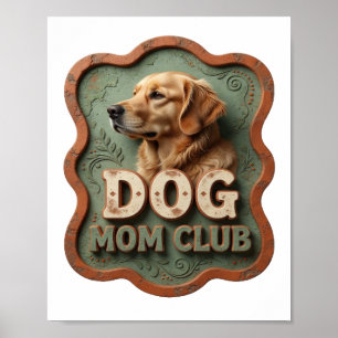 Levendig Oranje HOND MOEDER CLUB Poster