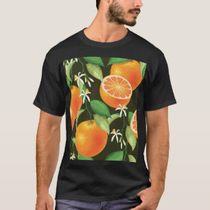 Levendig Oranje naadloos patroonontwerp T-shirt