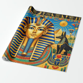 Levendig Oudegyptische Faraonisch met Anubis Cadeaupapier