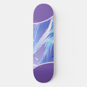 Levendig Paarse veren ontwerp Skateboard