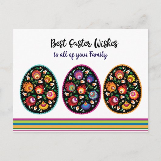 Levendig paasfolklore, aangepast Briefkaart tekst (Voorkant)